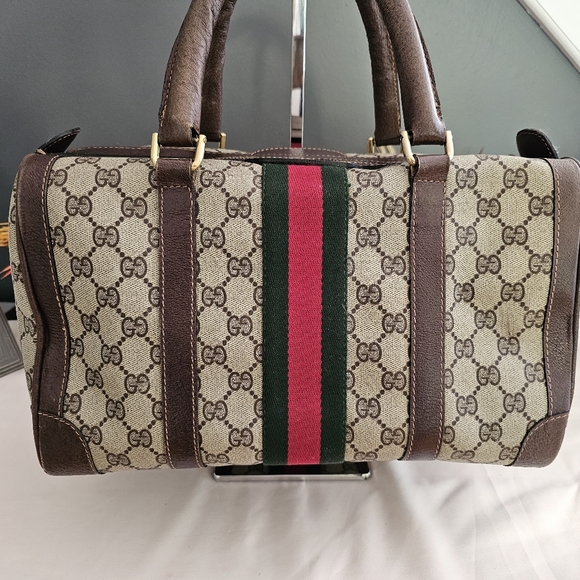 Authentic Vintage Gucci Sherry Line Boston Bag - Picture 3 of 14